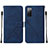 Funda de Cuero Cartera con Soporte Carcasa Y01B para Samsung Galaxy S20 FE (2022) 5G Azul