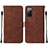 Funda de Cuero Cartera con Soporte Carcasa Y01B para Samsung Galaxy S20 FE (2022) 5G Marron