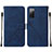 Funda de Cuero Cartera con Soporte Carcasa Y01B para Samsung Galaxy S20 Lite 5G Azul