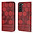 Funda de Cuero Cartera con Soporte Carcasa Y01B para Samsung Galaxy S22 Plus 5G Rojo