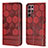 Funda de Cuero Cartera con Soporte Carcasa Y01B para Samsung Galaxy S22 Ultra 5G Rojo