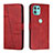 Funda de Cuero Cartera con Soporte Carcasa Y01X para Motorola Moto Edge 20 Lite 5G Rojo