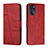 Funda de Cuero Cartera con Soporte Carcasa Y01X para Motorola Moto G 5G (2022) Rojo