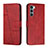 Funda de Cuero Cartera con Soporte Carcasa Y01X para Motorola Moto G200 5G Rojo