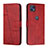 Funda de Cuero Cartera con Soporte Carcasa Y01X para Motorola Moto G50 5G Rojo