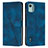 Funda de Cuero Cartera con Soporte Carcasa Y01X para Nokia C12 Plus Azul