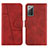 Funda de Cuero Cartera con Soporte Carcasa Y01X para Samsung Galaxy Note 20 5G Rojo