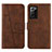 Funda de Cuero Cartera con Soporte Carcasa Y01X para Samsung Galaxy Note 20 Ultra 5G Marron