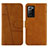 Funda de Cuero Cartera con Soporte Carcasa Y01X para Samsung Galaxy Note 20 Ultra 5G Marron Claro