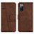 Funda de Cuero Cartera con Soporte Carcasa Y01X para Samsung Galaxy S20 FE (2022) 5G Marron