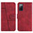 Funda de Cuero Cartera con Soporte Carcasa Y01X para Samsung Galaxy S20 Lite 5G Rojo