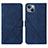 Funda de Cuero Cartera con Soporte Carcasa Y02B para Apple iPhone 14 Plus Azul