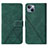 Funda de Cuero Cartera con Soporte Carcasa Y02B para Apple iPhone 14 Plus Verde