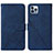 Funda de Cuero Cartera con Soporte Carcasa Y02B para Apple iPhone 14 Pro Max Azul