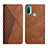 Funda de Cuero Cartera con Soporte Carcasa Y02X para Motorola Moto E20 Marron