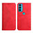 Funda de Cuero Cartera con Soporte Carcasa Y02X para Motorola Moto Edge 20 5G Rojo