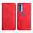 Funda de Cuero Cartera con Soporte Carcasa Y02X para Motorola Moto Edge 20 Pro 5G Rojo