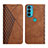 Funda de Cuero Cartera con Soporte Carcasa Y02X para Motorola Moto Edge Lite 5G Marron