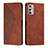 Funda de Cuero Cartera con Soporte Carcasa Y02X para Motorola Moto G Stylus (2022) 4G Marron