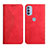 Funda de Cuero Cartera con Soporte Carcasa Y02X para Motorola Moto G41 Rojo