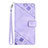 Funda de Cuero Cartera con Soporte Carcasa Y03B para Huawei Honor 9X Morado