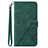 Funda de Cuero Cartera con Soporte Carcasa Y03B para Samsung Galaxy F22 4G Verde