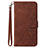 Funda de Cuero Cartera con Soporte Carcasa Y03B para Samsung Galaxy Quantum2 5G Marron