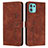 Funda de Cuero Cartera con Soporte Carcasa Y03X para Motorola Moto Edge 20 Lite 5G Marron