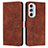 Funda de Cuero Cartera con Soporte Carcasa Y03X para Motorola Moto Edge X30 5G Marron