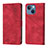 Funda de Cuero Cartera con Soporte Carcasa Y05B para Apple iPhone 13 Rojo