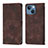 Funda de Cuero Cartera con Soporte Carcasa Y05B para Apple iPhone 14 Plus Marron