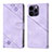 Funda de Cuero Cartera con Soporte Carcasa Y05B para Apple iPhone 14 Pro Max Morado