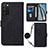 Funda de Cuero Cartera con Soporte Carcasa Y07B para Samsung Galaxy M02s Negro