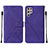Funda de Cuero Cartera con Soporte Carcasa Y07B para Samsung Galaxy S21 Ultra 5G Morado
