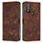 Funda de Cuero Cartera con Soporte Carcasa Y07X para Motorola Moto G Play (2023) Marron