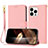 Funda de Cuero Cartera con Soporte Carcasa Y09X para Apple iPhone 14 Pro Max Oro Rosa