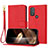 Funda de Cuero Cartera con Soporte Carcasa Y09X para Motorola Moto G Power (2022) Rojo