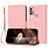 Funda de Cuero Cartera con Soporte Carcasa Y09X para Motorola Moto G20 Oro Rosa