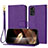 Funda de Cuero Cartera con Soporte Carcasa Y09X para Motorola Moto G22 Morado