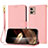 Funda de Cuero Cartera con Soporte Carcasa Y09X para Motorola Moto G32 Oro Rosa