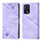 Funda de Cuero Cartera con Soporte Carcasa YB1 para Oppo A54s Morado