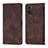 Funda de Cuero Cartera con Soporte Carcasa YB1 para Oppo A96 4G Marron