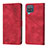 Funda de Cuero Cartera con Soporte Carcasa YB1 para Samsung Galaxy A12 Rojo