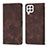 Funda de Cuero Cartera con Soporte Carcasa YB1 para Samsung Galaxy M32 4G Marron