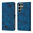 Funda de Cuero Cartera con Soporte Carcasa YB1 para Samsung Galaxy S22 Ultra 5G Azul