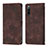 Funda de Cuero Cartera con Soporte Carcasa YB1 para Sony Xperia 10 IV Marron