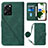 Funda de Cuero Cartera con Soporte Carcasa YB1 para Xiaomi Poco X5 Pro 5G Verde