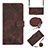 Funda de Cuero Cartera con Soporte Carcasa YB2 para OnePlus Nord N300 5G Marron