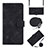 Funda de Cuero Cartera con Soporte Carcasa YB2 para Samsung Galaxy A04s Negro