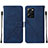 Funda de Cuero Cartera con Soporte Carcasa YB2 para Xiaomi Poco X5 Pro 5G Azul